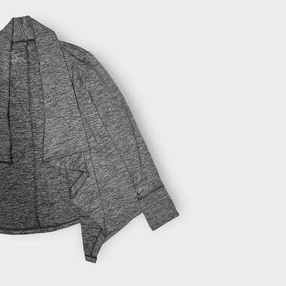 Nike Yoga Jacket Small Grey Womens Open Cardigan Drape Shawl DriFIT Loungewear - Picture 11 of 11